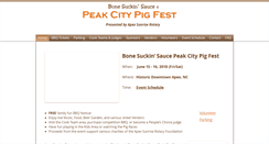 Desktop Screenshot of peakcitypigfest.com