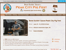 Tablet Screenshot of peakcitypigfest.com